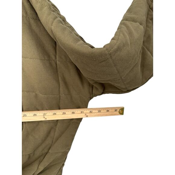 Hayden Los Angeles Quilted Oversize Jacket Coat Plus Size 1X Green Dolman Sleeve - Picture 4 of 11